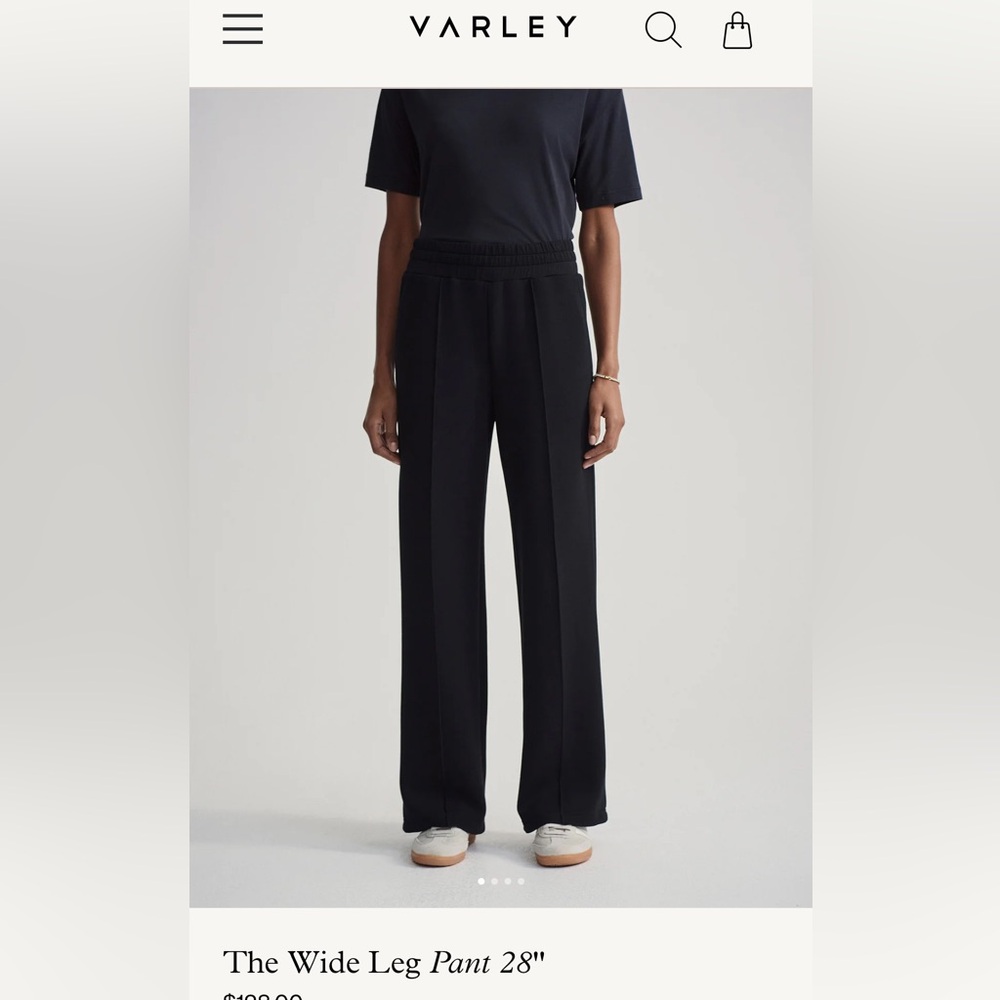 Varley Black Wide Leg Sweatpants
